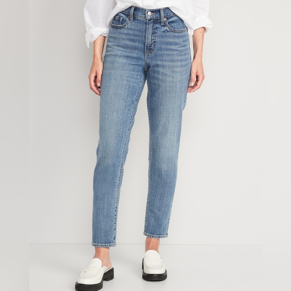 Old Navy O.G. Straight High Rise Ankle Jeans in Courtney Size 8